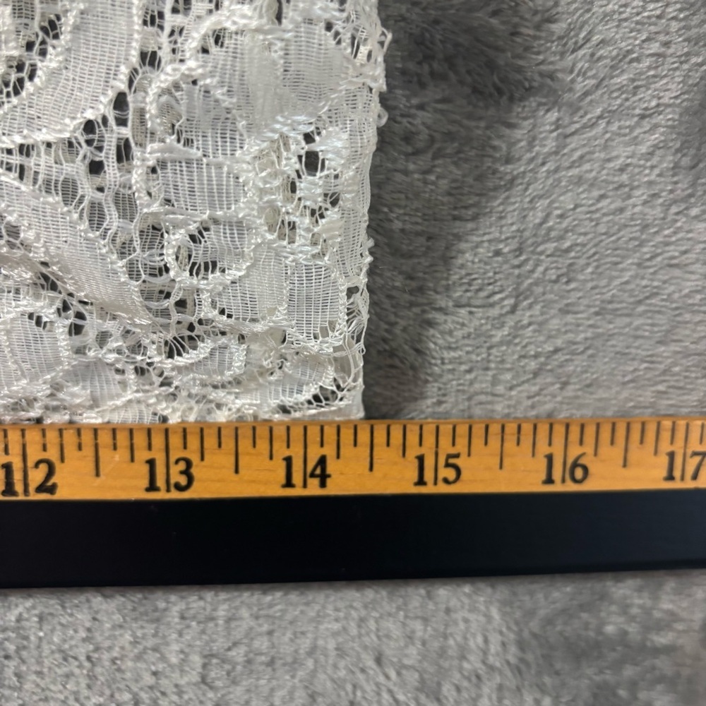 Vintage 90's Williwear Intimates Lace Crop Camisole M Ivory‎ Y2K Cochella Fairy - Picture 7 of 8